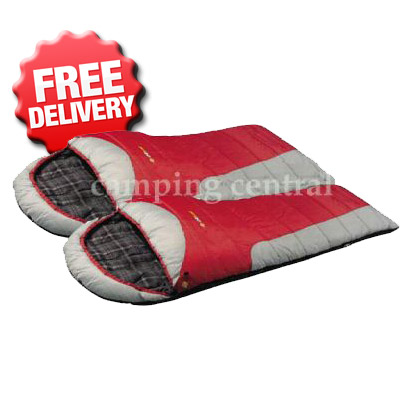  Sleeping Bags on Double Twin Sleeping Bag Available At Camping Central   Free Shipping